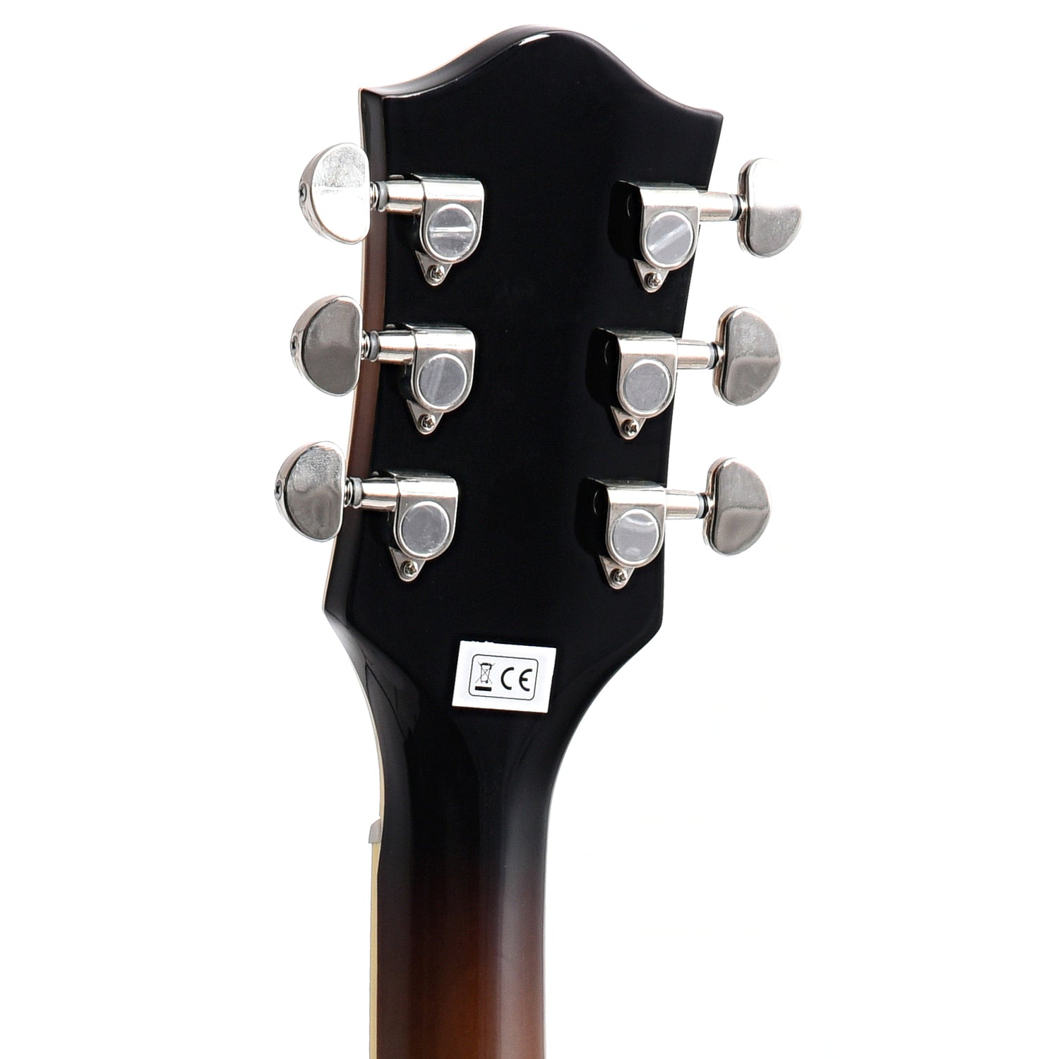 Back headstock of Gretsch G2655-P90 Streamliner Center Block Jr. Double-Cut P90 with V-Stoptail, Brownstone