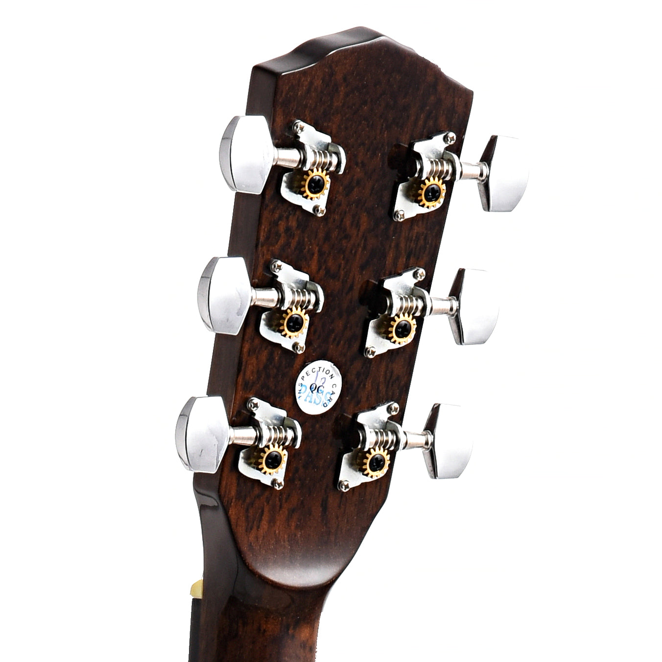 back headstock of Fender CP-60S Parlor Acoustic, Natural Finish