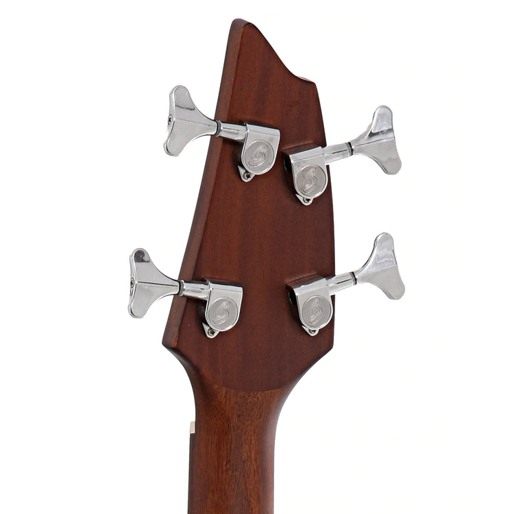 Back headstock of Breedlove Eco Collection Discovery S Concert Edgeburst Bass 
