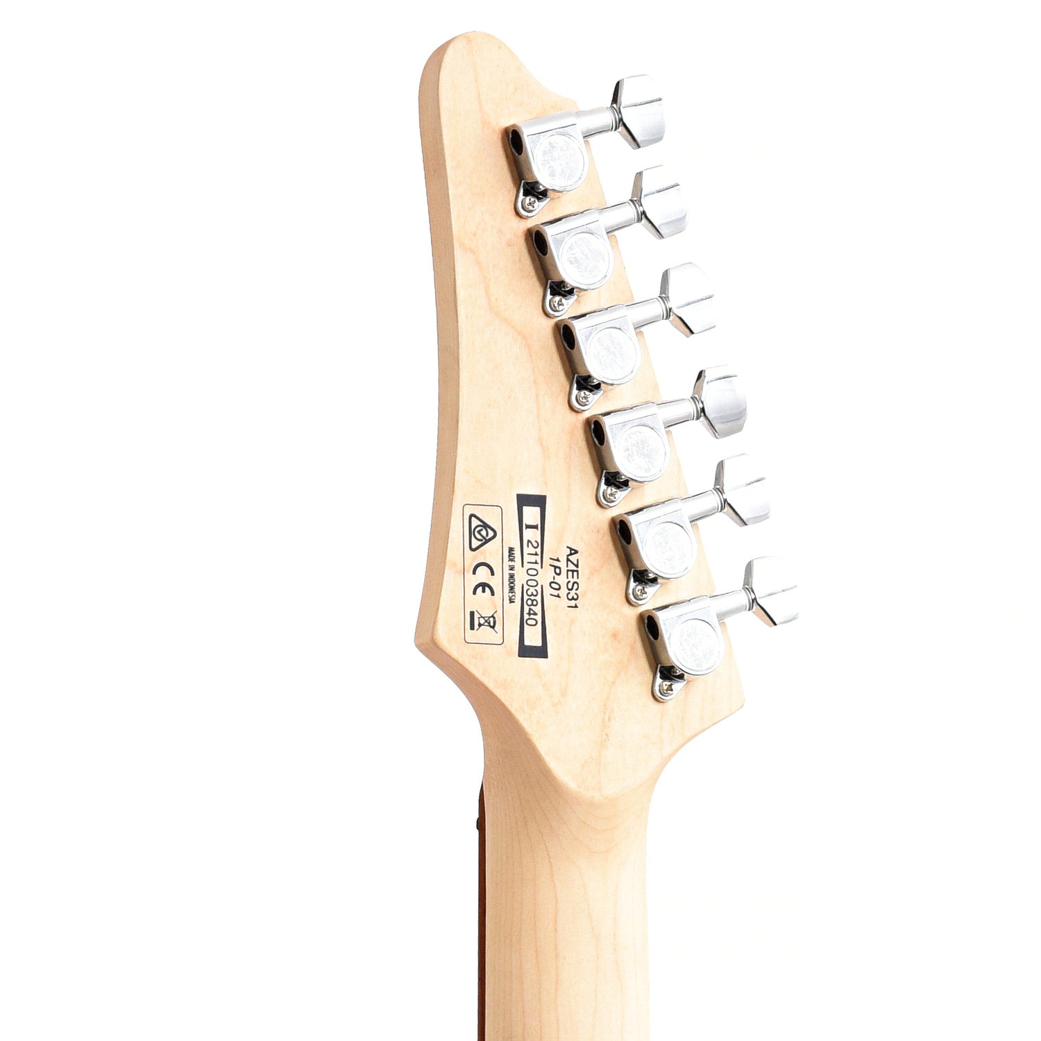 back headstock of Ibanez AZES31 Electric Guitar, Vermilion