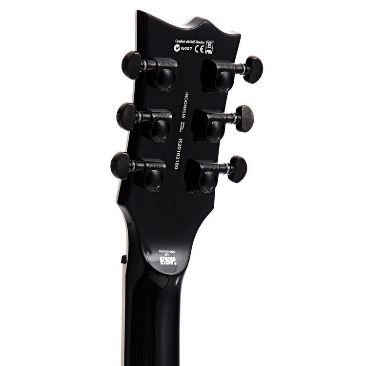 back headstock of ESP LTD EC-401 Electric Guitar, Black