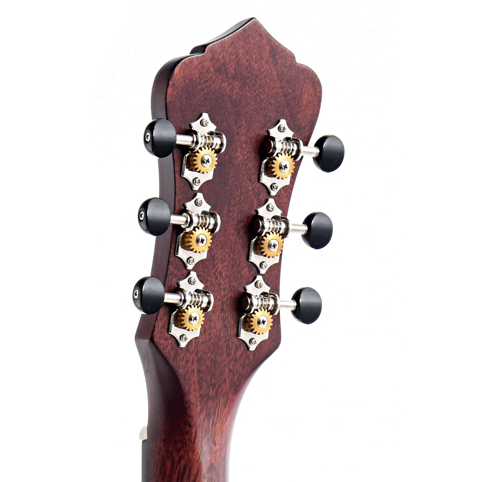 Back Headstock of Recording King RM-993 Metal Body Parlor Resonator Guitar