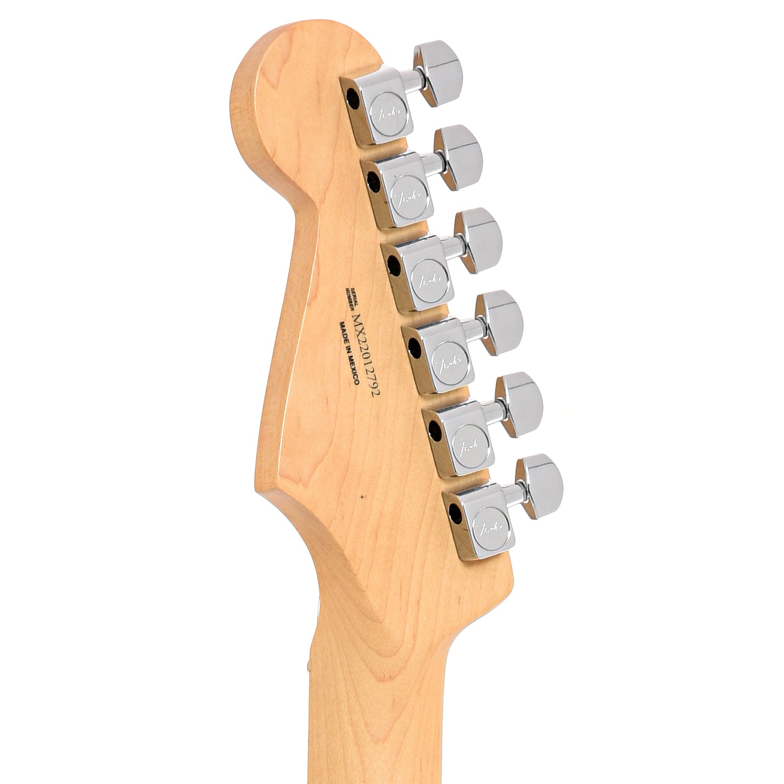 Back headstock of Fender Player Stratocaster, Black
