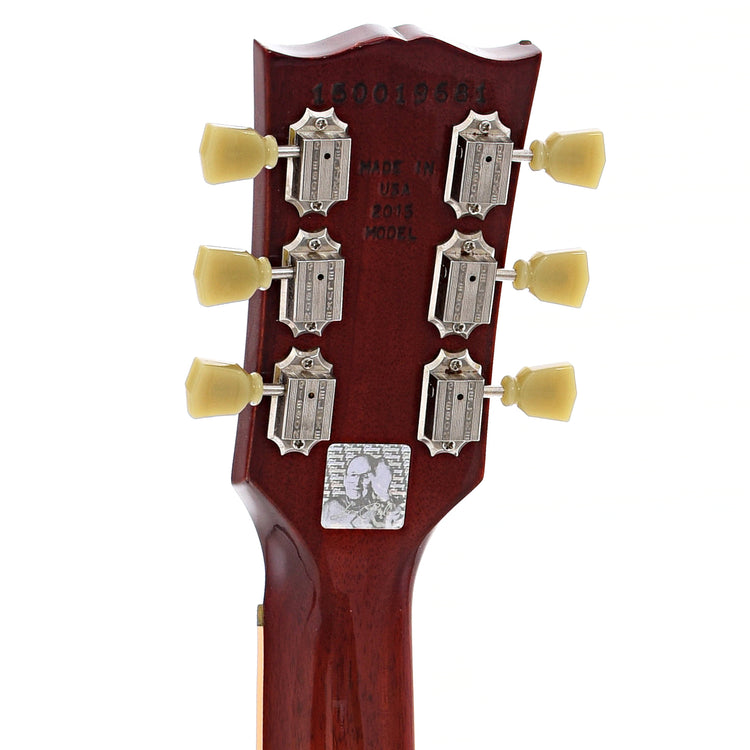 Back headstock of Gibson Les Paul Deluxe 100th Anniversary