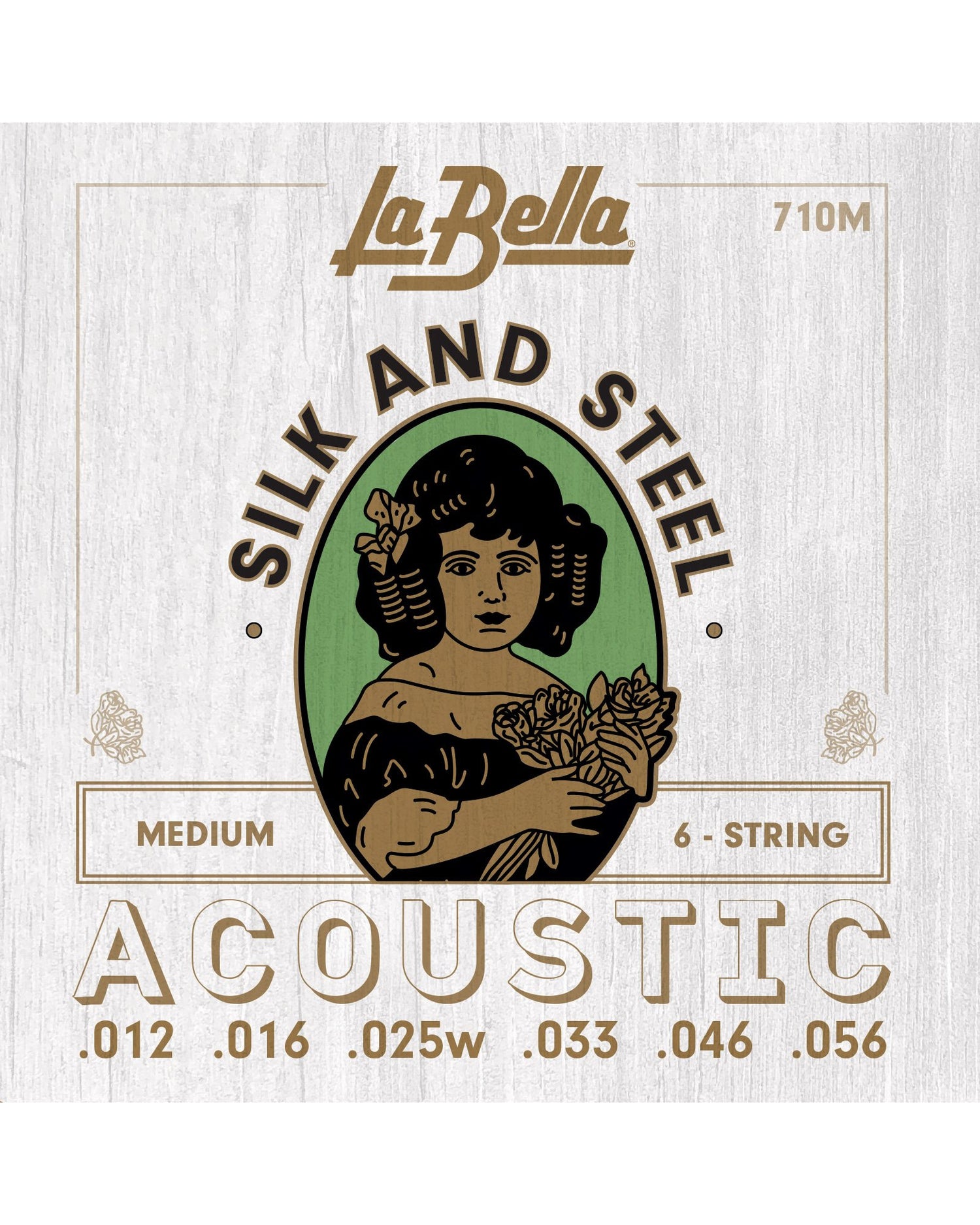 Image 1 of La Bella 710M Silk & Steel Medium Gauge Acoustic Guitar Strings - SKU# 710M : Product Type Strings : Elderly Instruments