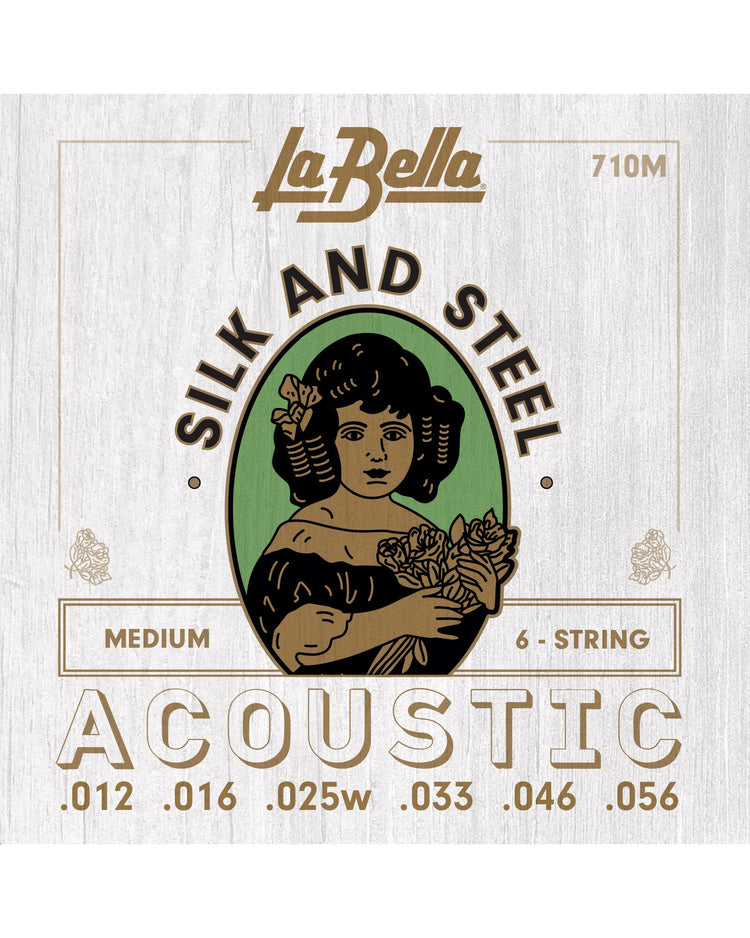 Image 1 of La Bella 710M Silk & Steel Medium Gauge Acoustic Guitar Strings - SKU# 710M : Product Type Strings : Elderly Instruments