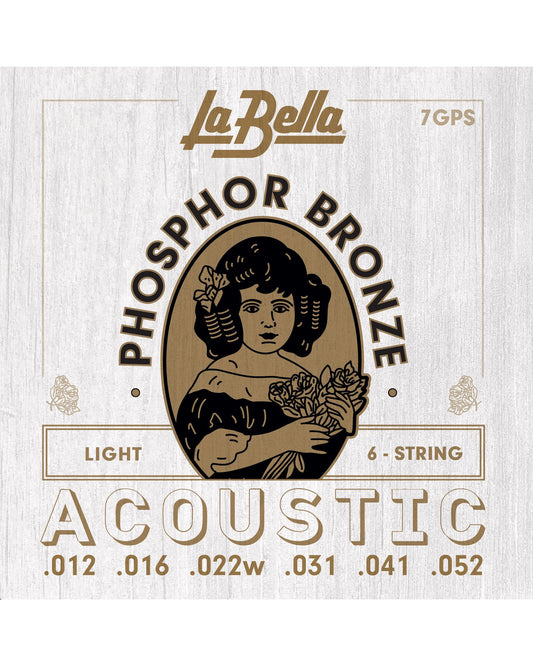 Image 1 of La Bella 7GPS Phosphor Bronze Light Gauge Acoustic Guitar Strings - SKU# 7GPS : Product Type Strings : Elderly Instruments