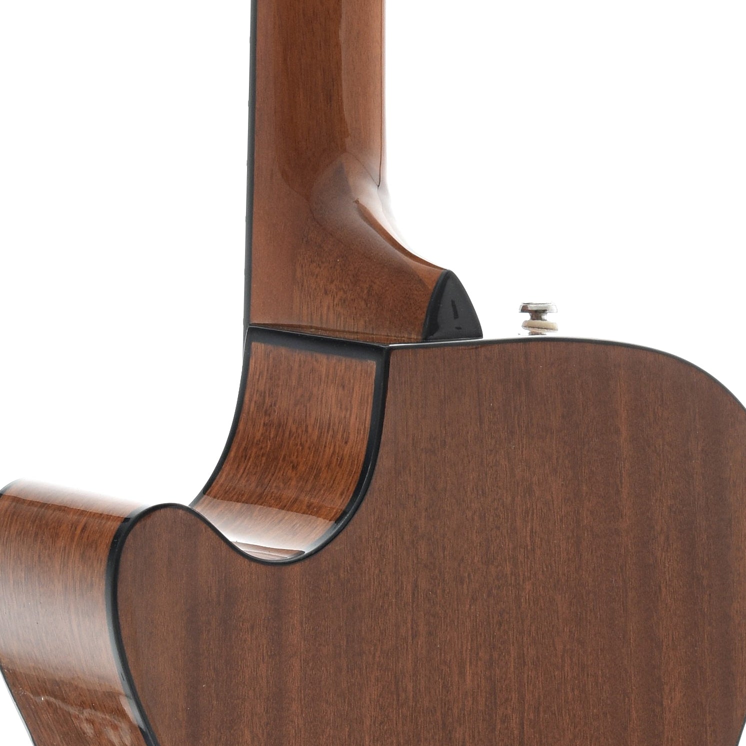 heel of Fender CB-60SCE Acoustic Bass, Natural Finish