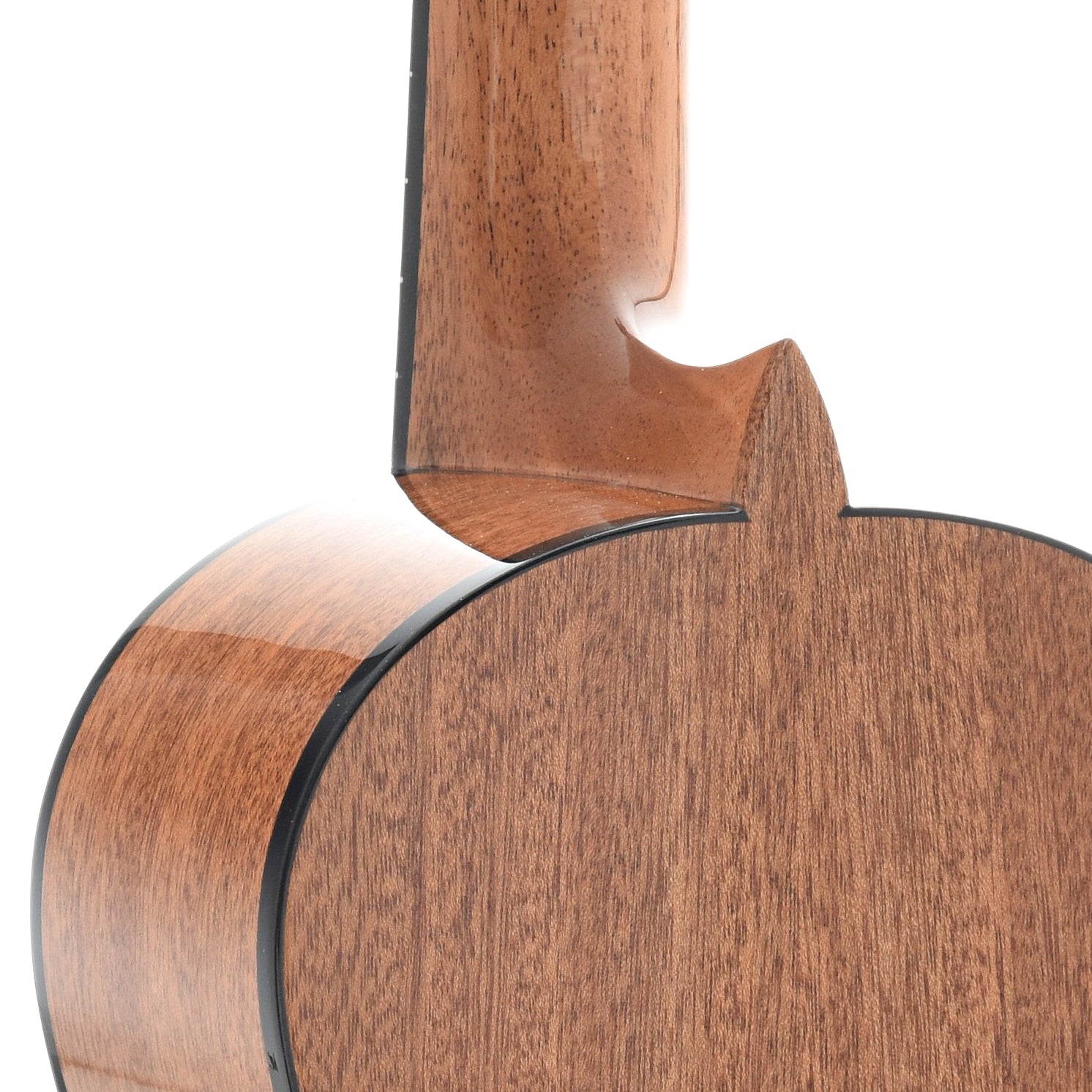 heel of Romero Creations Signature Tenor Ukulele,  Spruce & Mahogany