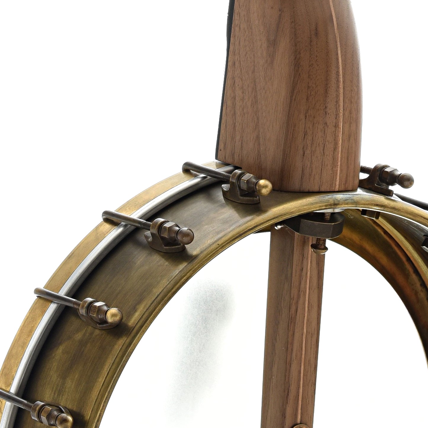 Image 8 of Pisgah 11" Walnut Rambler Dobson Special Brass Openback Banjo, Standard Scale - SKU# PRDSP-196045 : Product Type Open Back Banjos : Elderly Instruments