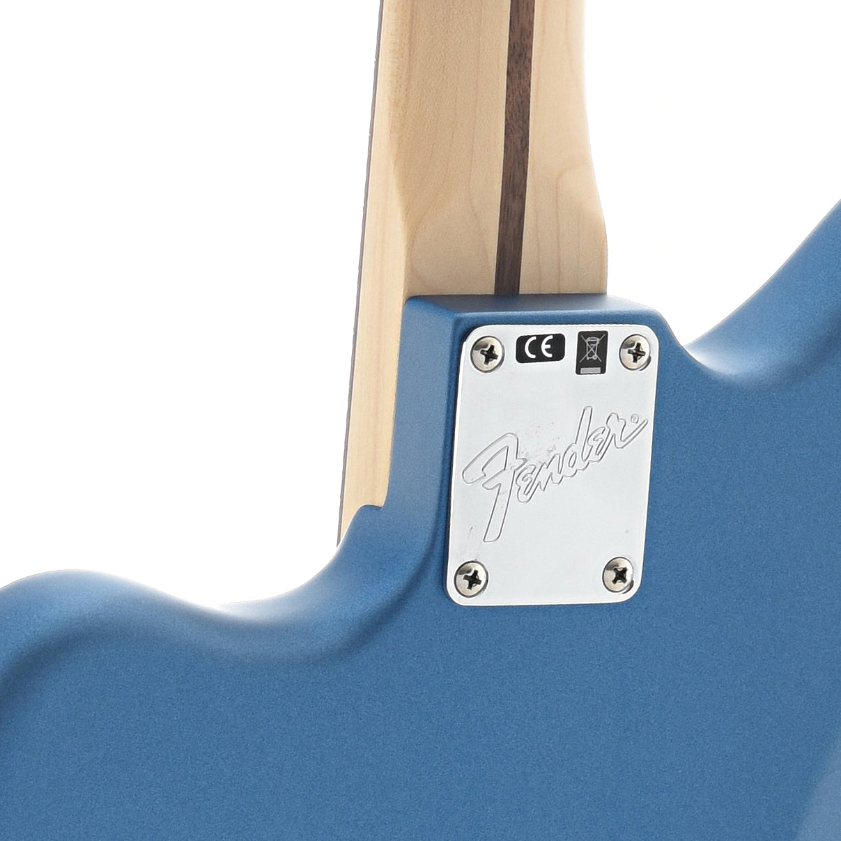 Neck joint of Fender American Performer Jazzmaster, Lake Placid Blue