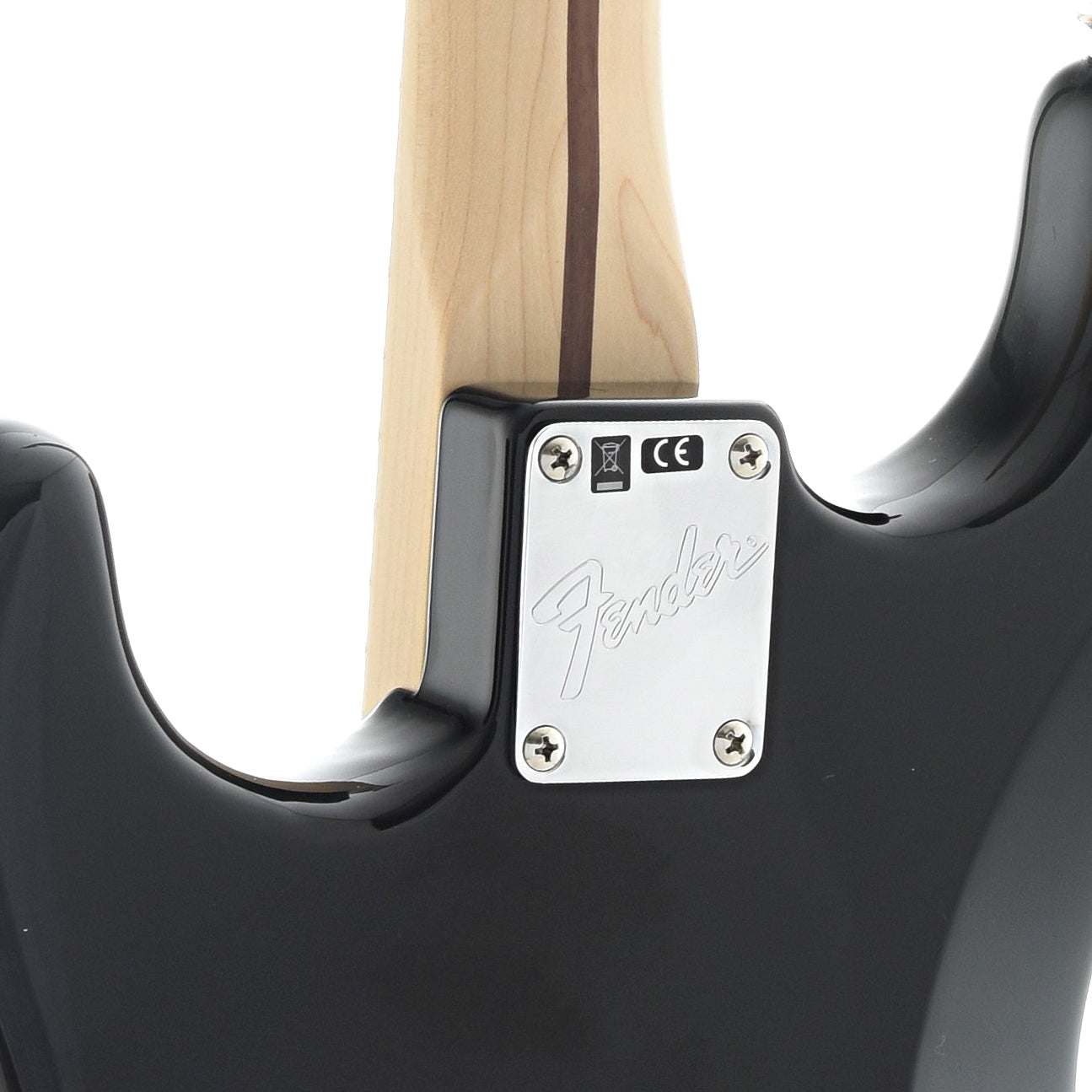 Neck joint of Fender American Performer Stratocaster HSS, Black