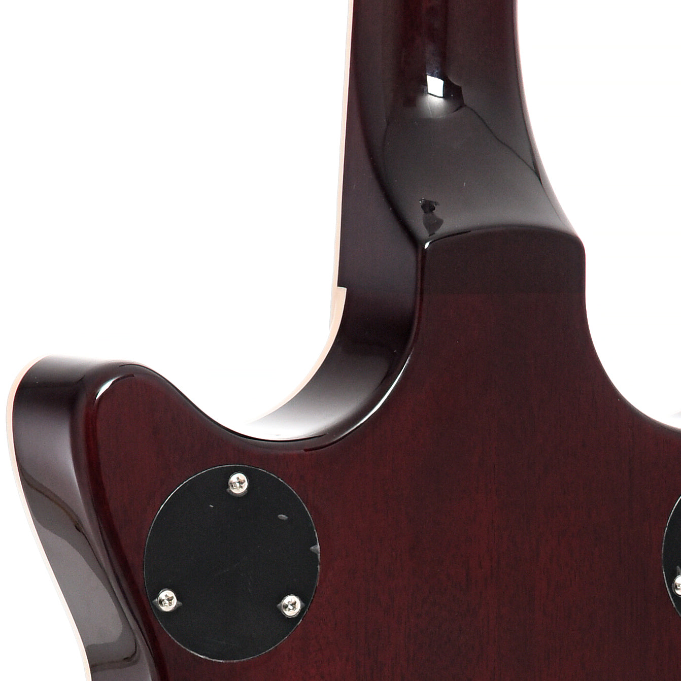 Neck joint of Gretsch G5222 Electromatic Double Jet BT with V-Stoptail, Walnut Stain