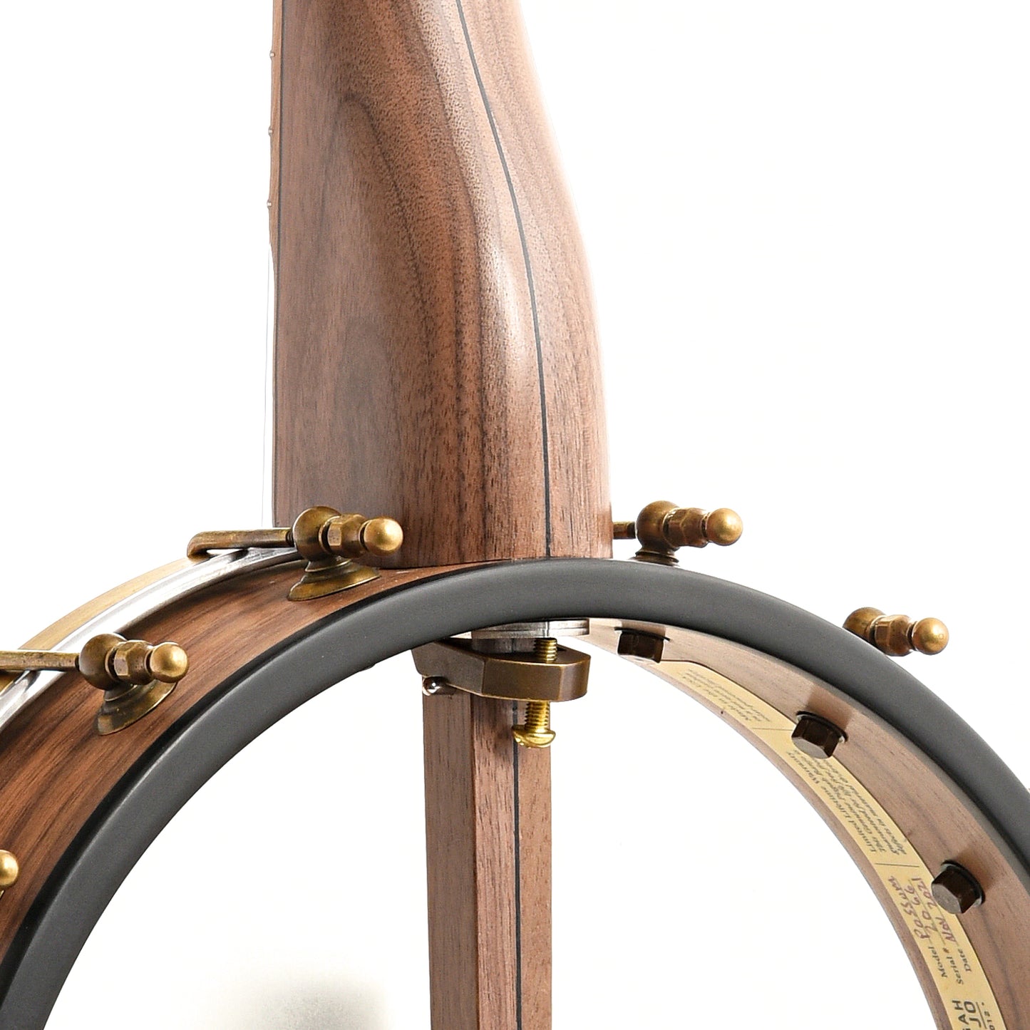 Image 9 of Pisgah Banjo Co. 12" Walnut Possum Openback Banjo, Short Scale - SKU# PP12SHORT-WAL : Product Type Open Back Banjos : Elderly Instruments
