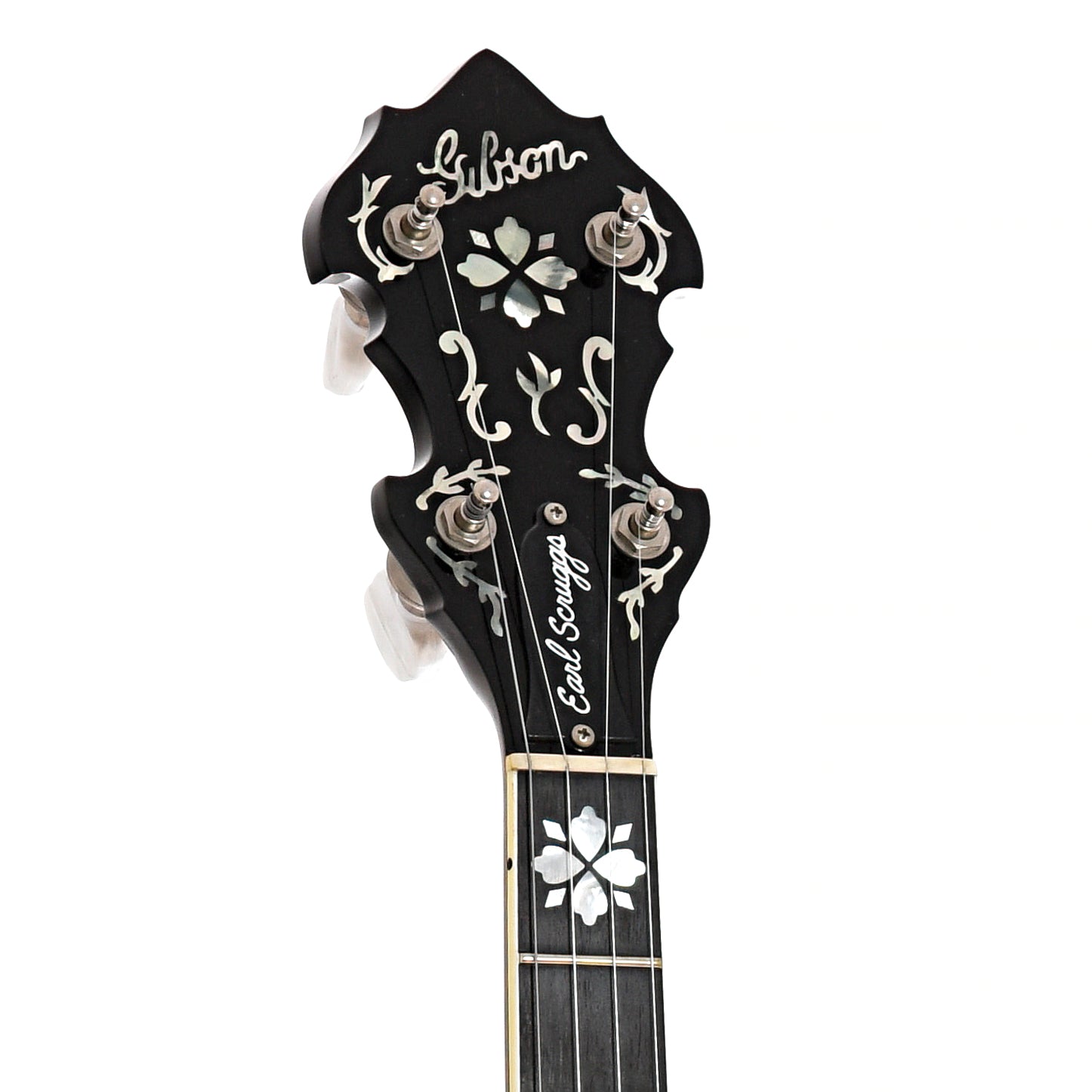 Front headstock of Gibson Earl Scruggs Standard Resonator Banjo