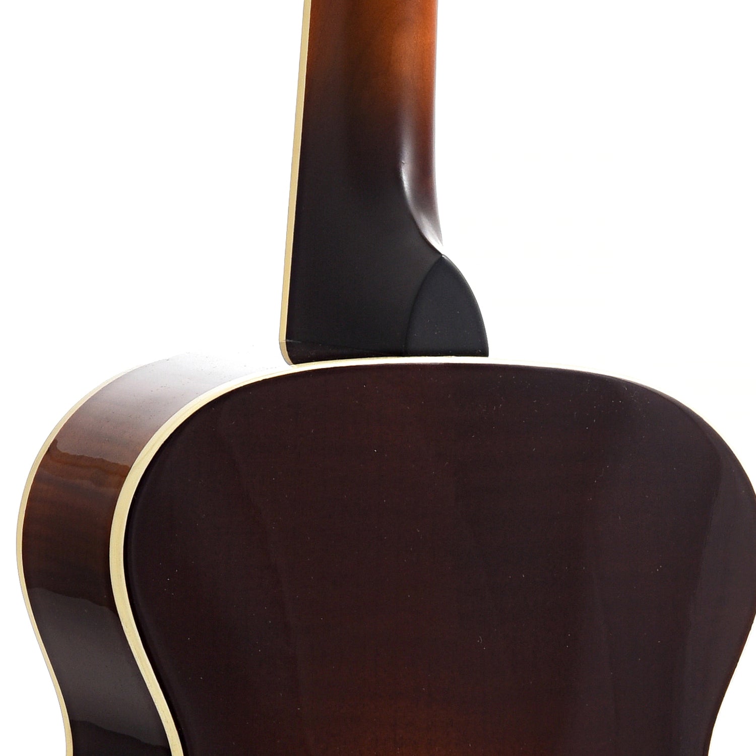 Heel of KR Strings Mandolindo Custom Deluxe Curly Maple
