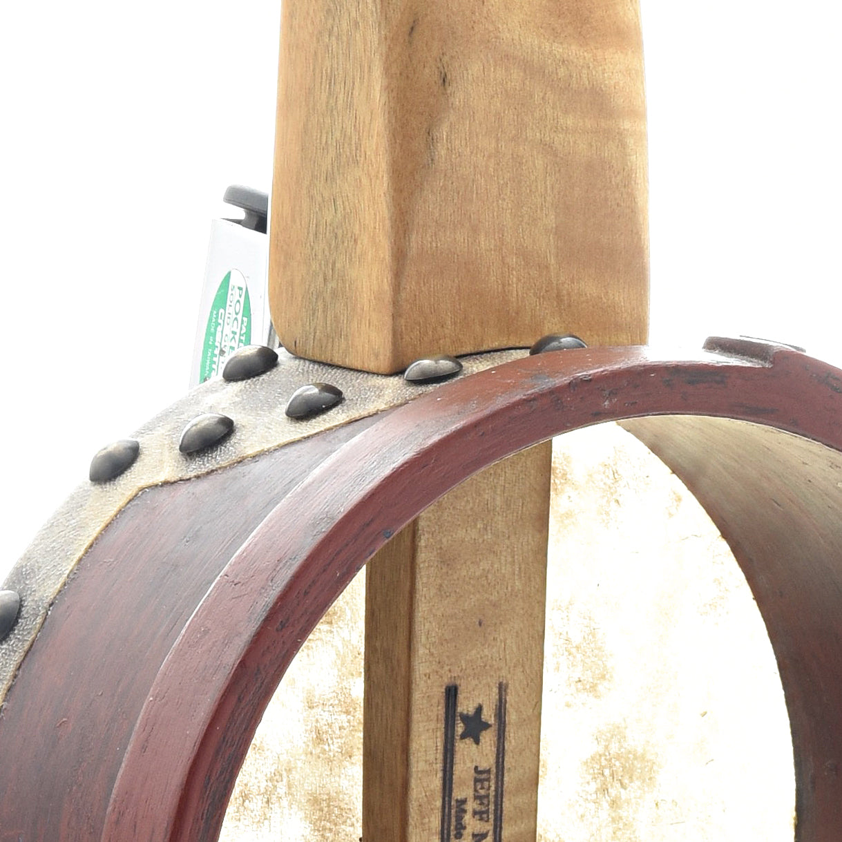 Image 8 of Menzies Short Scale Fretless Tackhead Banjo, #399 - SKU# MTB51-399 : Product Type Open Back Banjos : Elderly Instruments