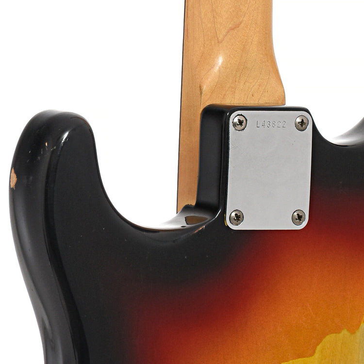 Neck joint of Fender Stratocaster Electric Guitar 