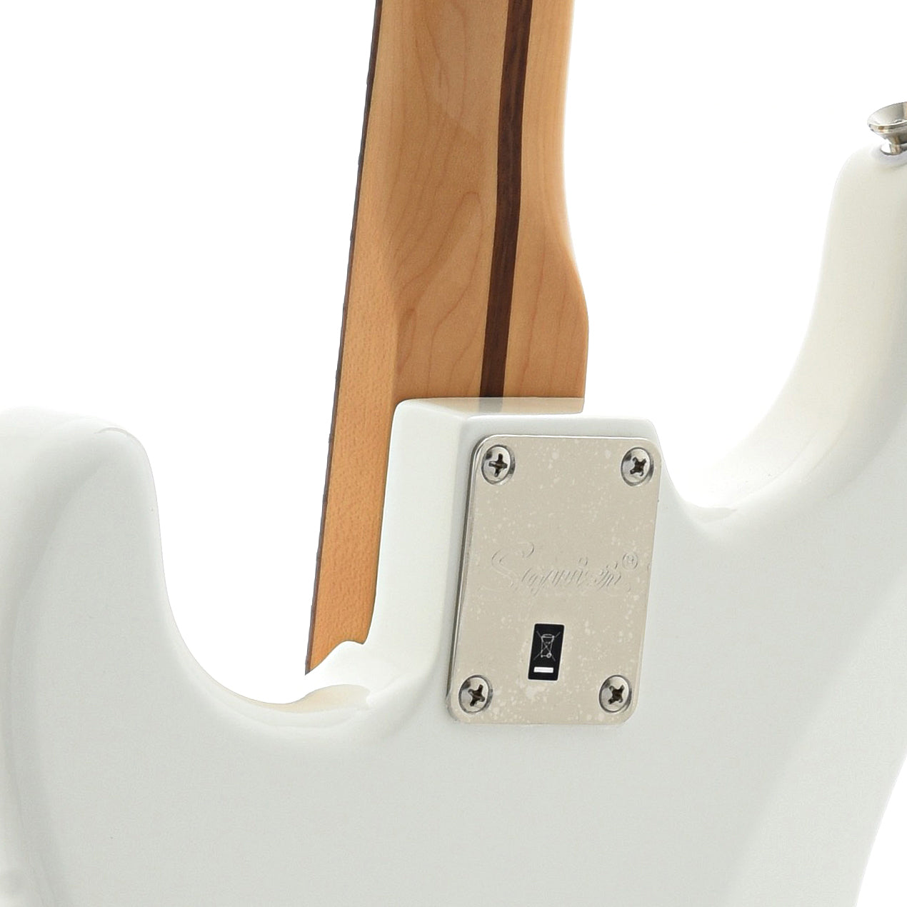 Neck joint of Squier Classic Vibe '70s Stratocaster, Olympic White