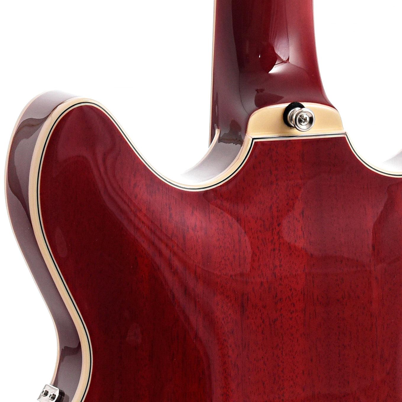 neck joint of Guild Starfire I Double Cutaway Semi-Hollow Body Guitar, Cherry Red