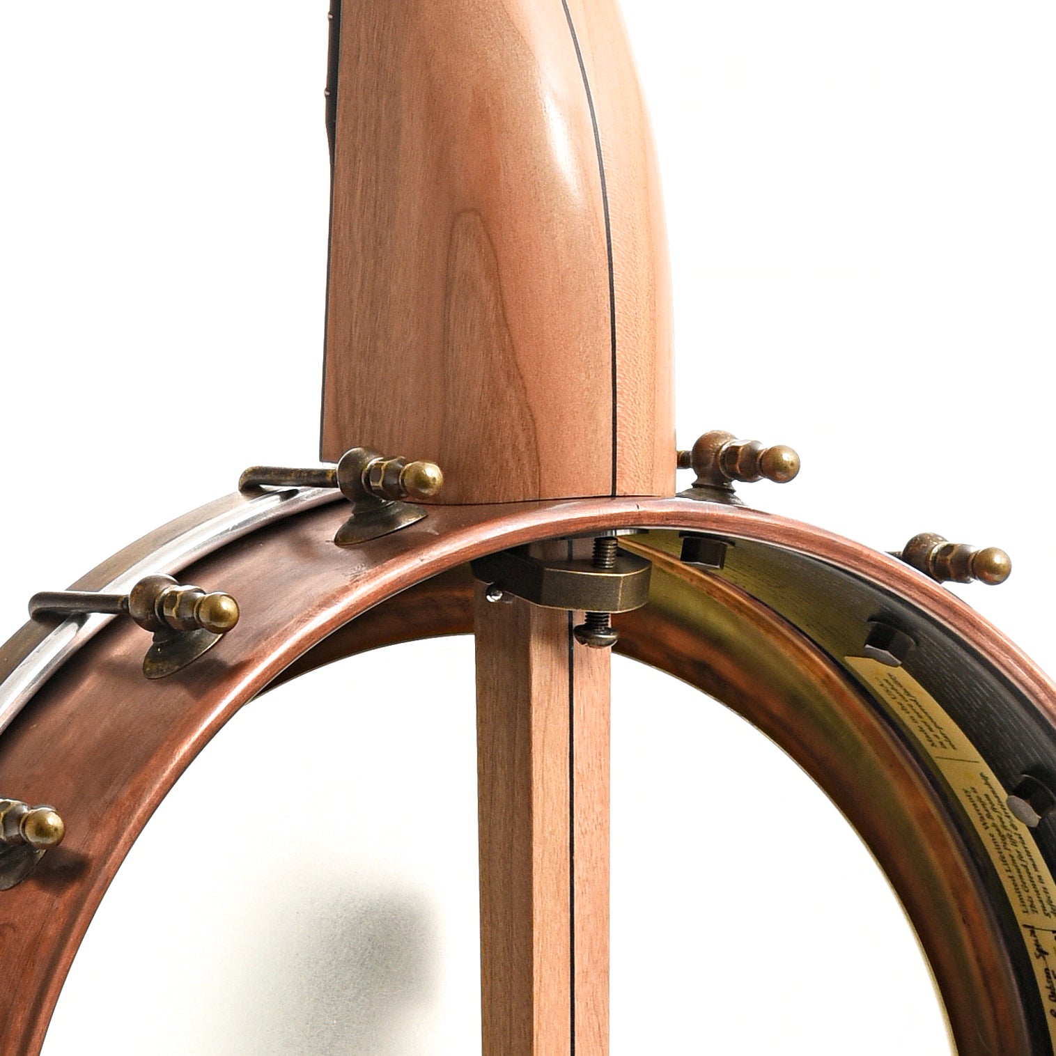 Image 9 of Pisgah 12" Cherry Rambler Dobson Special Copper Openback Banjo, Standard Scale - SKU# PRDSP-195605 : Product Type Open Back Banjos : Elderly Instruments