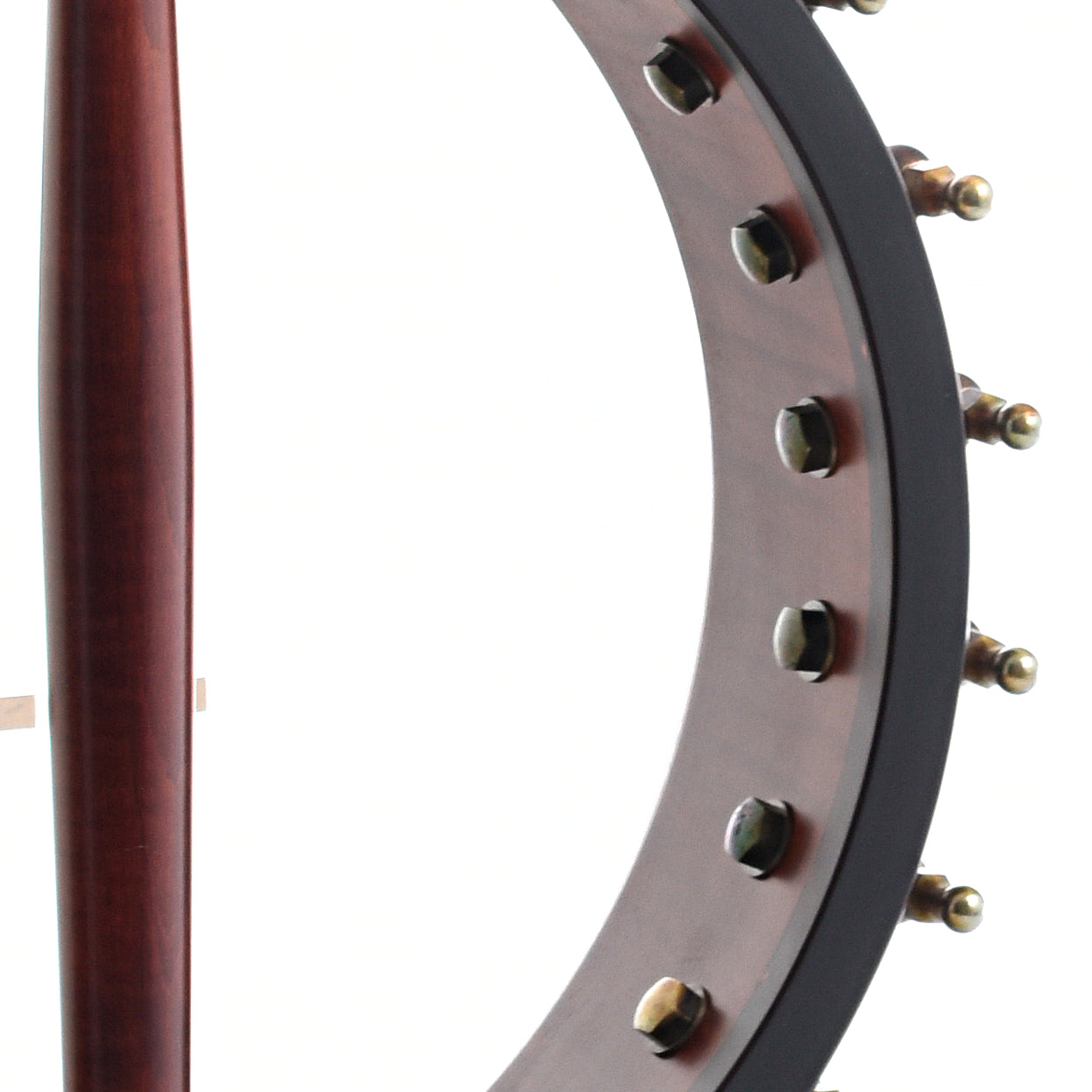 Image 9 of Ome Flora 11" Openback Banjo & Case, Curly Maple, Dark Stain - SKU# FLORA-CMPL11DK : Product Type Open Back Banjos : Elderly Instruments