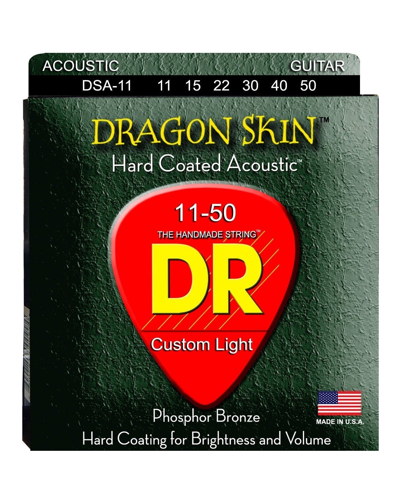 Image 3 of DR DSA11 Dragon Skin 6-String Acoustic Guitar Set - SKU# DSA11 : Product Type Strings : Elderly Instruments