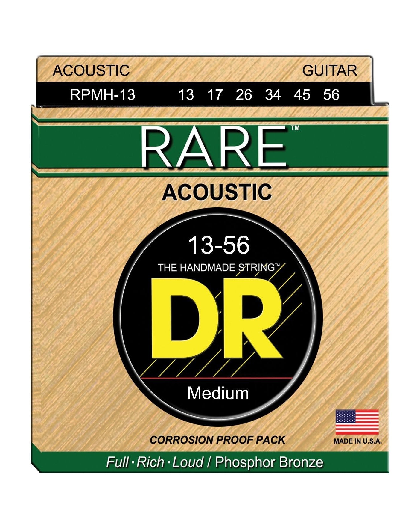 Image 1 of DR RPMH13 Rare Phosphor Bronze 6-String Acoustic Guitar Set - SKU# DRRP13 : Product Type Strings : Elderly Instruments