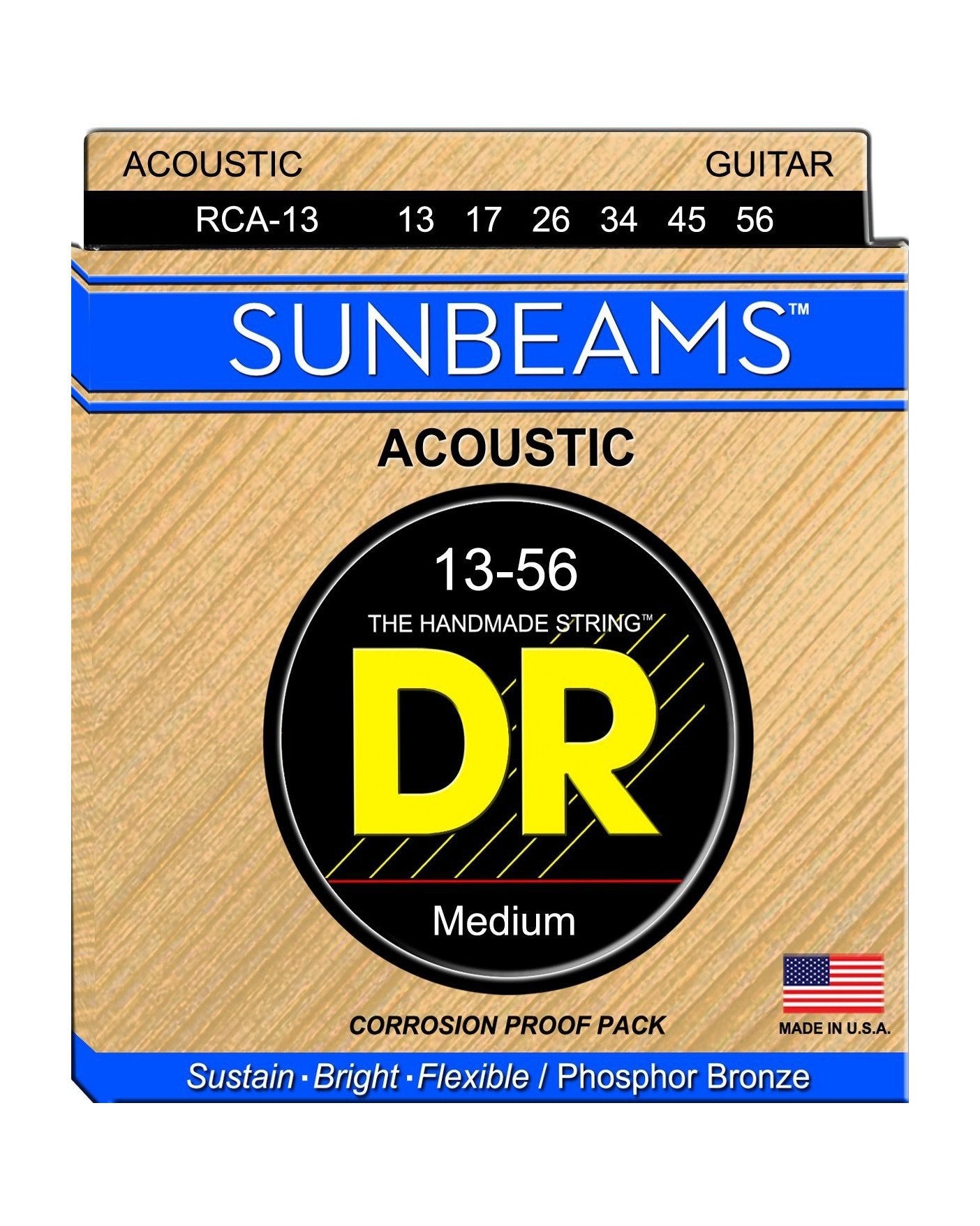 Image 2 of DR RCA-13 Sunbeam 6-String Acoustic Guitar Set - SKU# DRRCA13 : Product Type Strings : Elderly Instruments