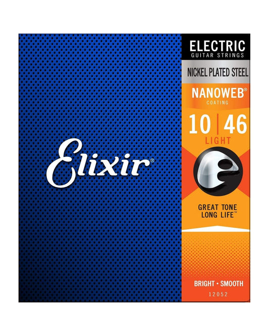 Image 1 of Elixir 12052 Nickel Nanoweb Light Gauge 6-String Electric Guitar Strings - SKU# 12052 : Product Type Strings : Elderly Instruments