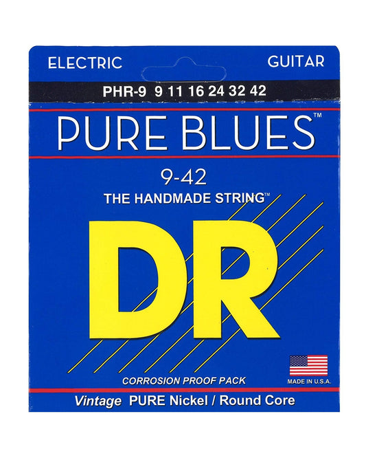 Image 2 of DR PHR9 Pure Blues 6-String Electric Guitar Set - SKU# DRPHR9 : Product Type Strings : Elderly Instruments