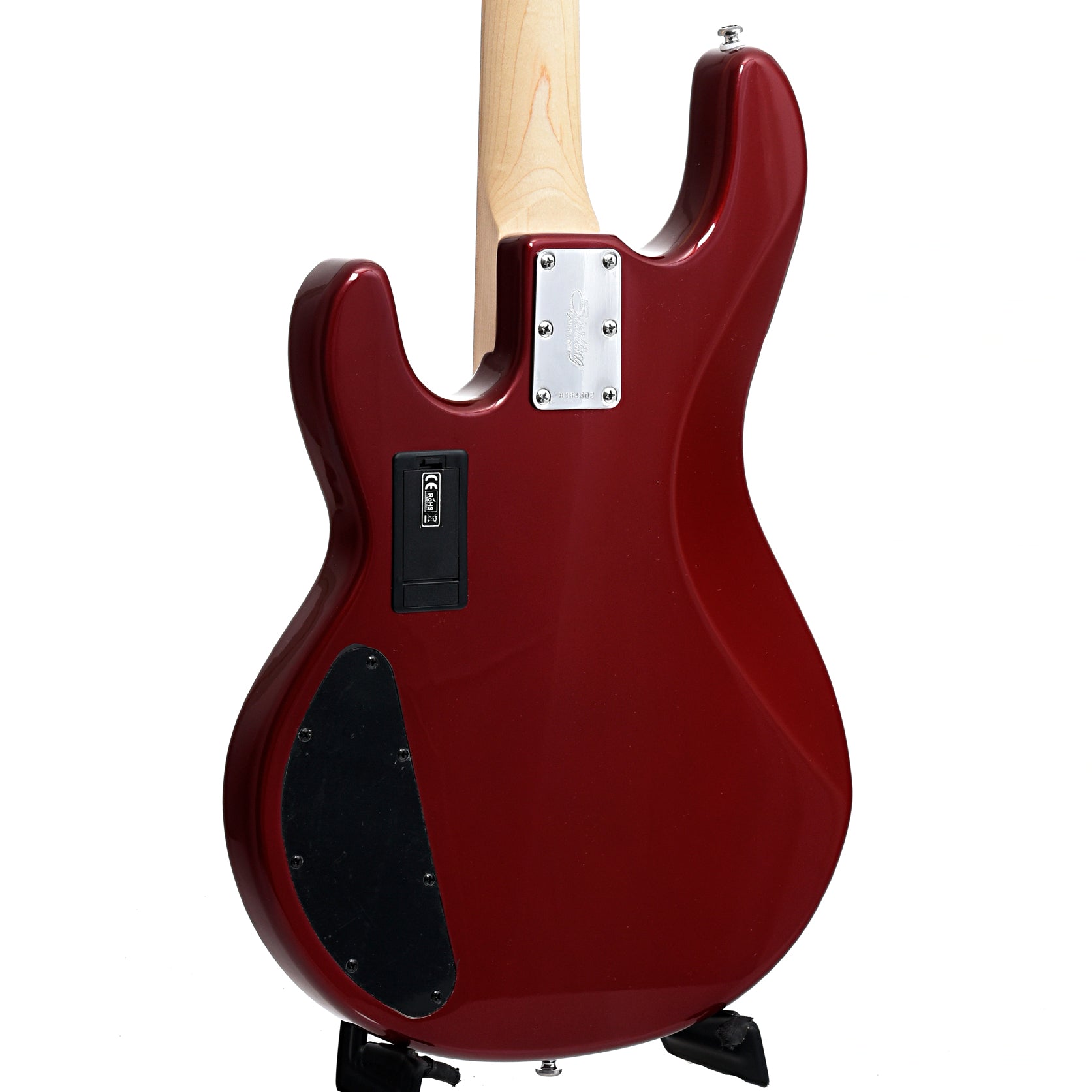 Image 10 of Sterling by Music Man StingRay HH Bass, Candy Apple Red - SKU# RAY4HH-CAR : Product Type Solid Body Bass Guitars : Elderly Instruments