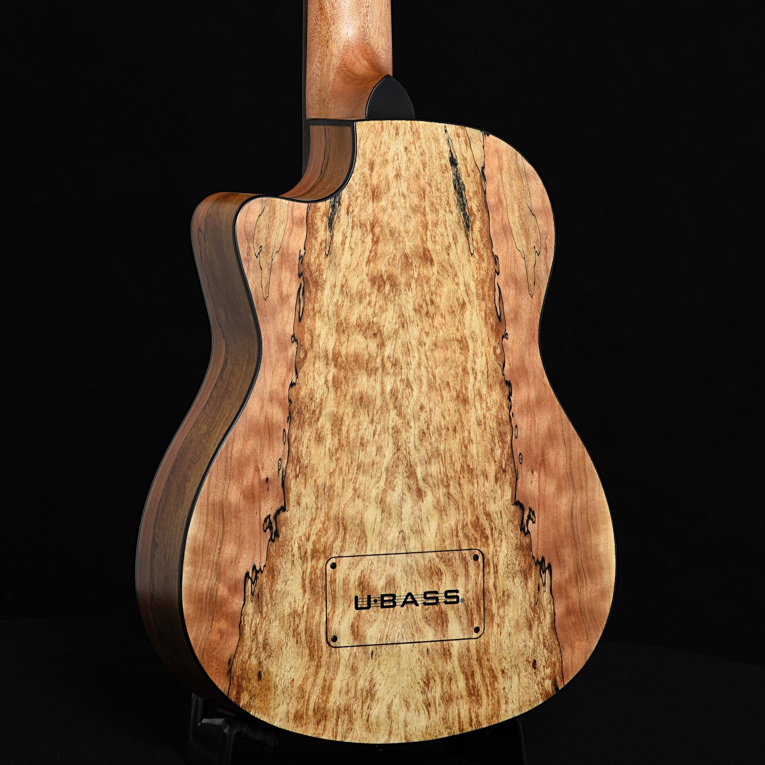 Image 9 of Kala U-Bass Spalted Maple Fretted Mini-Bass - SKU# UBSMPL : Product Type Acoustic Bass Guitars : Elderly Instruments