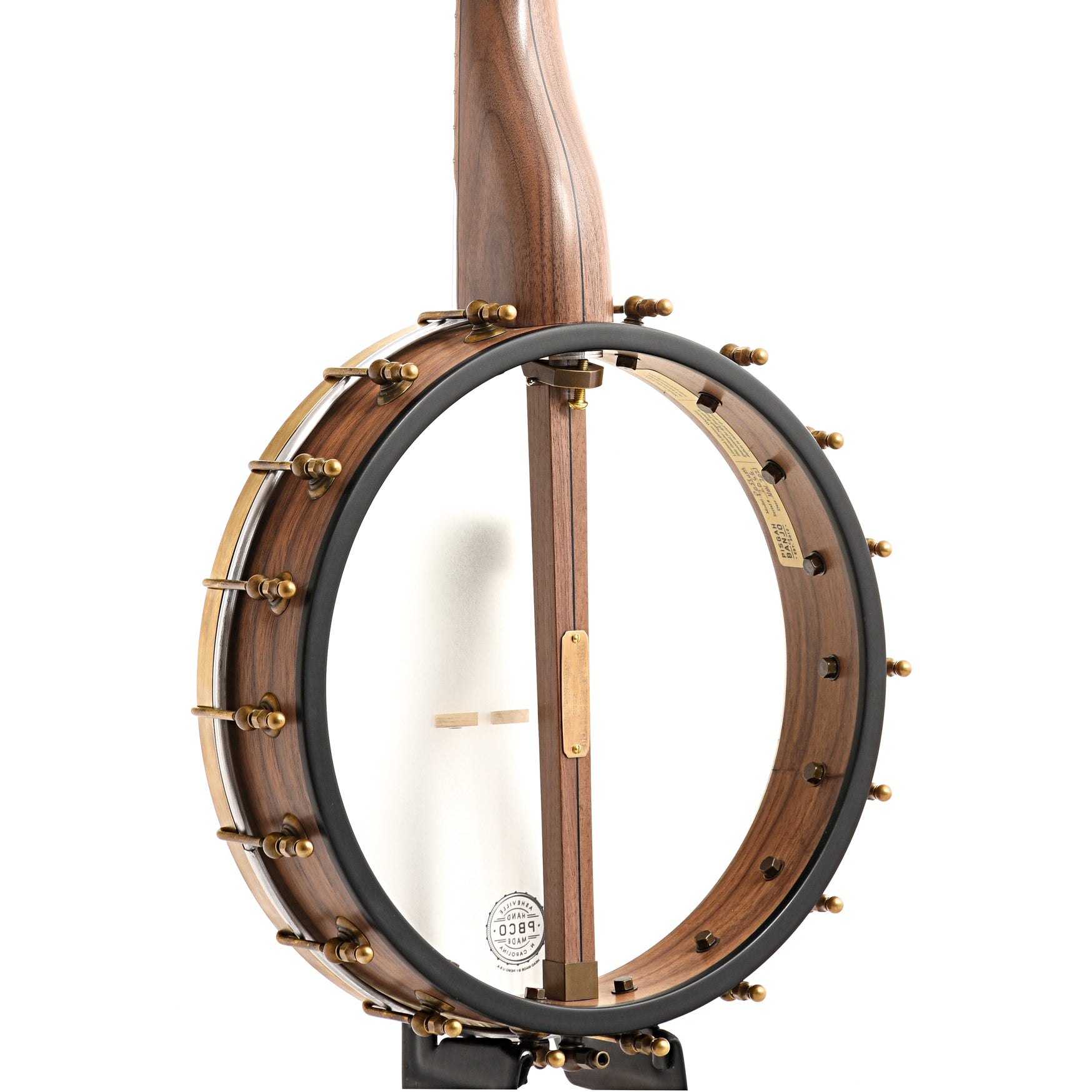 Image 11 of Pisgah Banjo Co. 12" Walnut Possum Openback Banjo, Short Scale - SKU# PP12SHORT-WAL : Product Type Open Back Banjos : Elderly Instruments