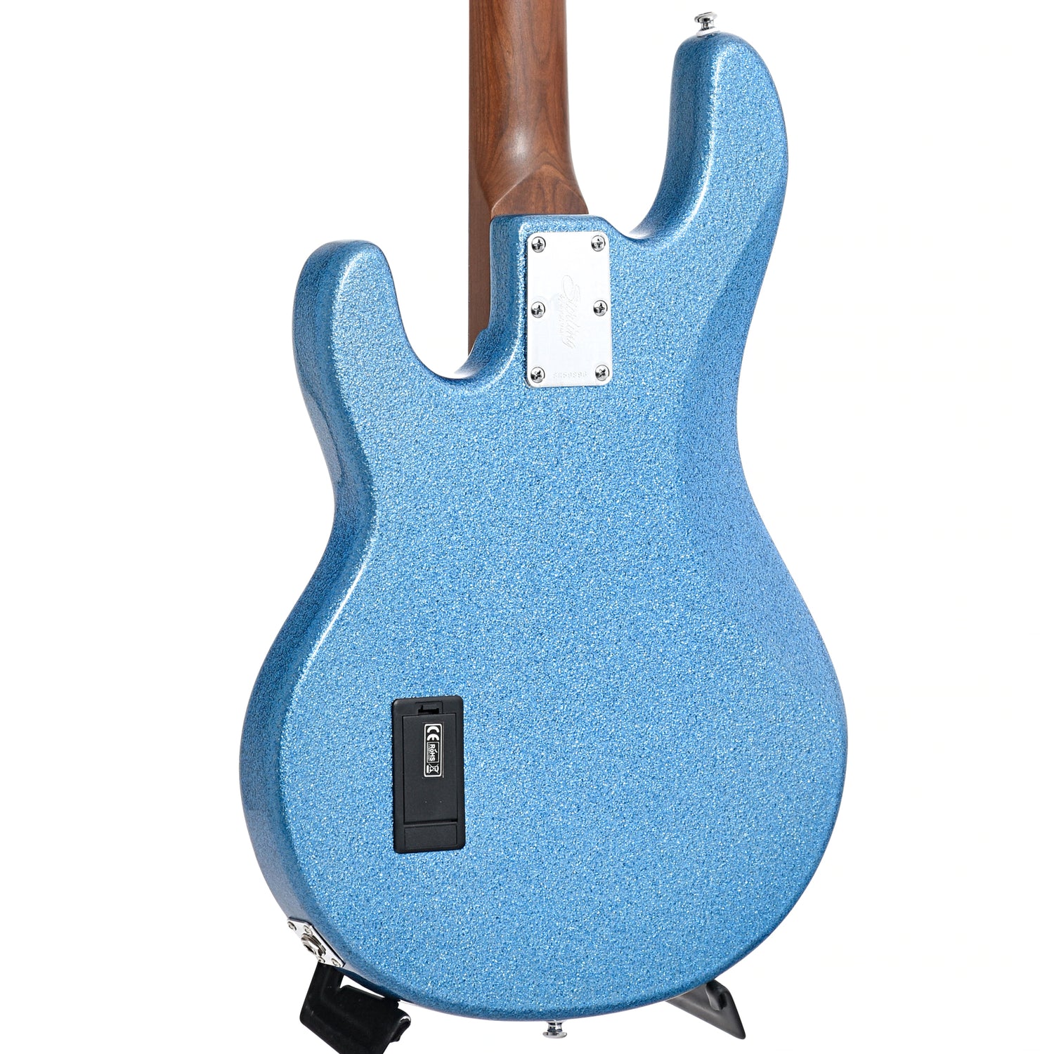 Image 11 of Sterling by Music Man StingRay34 4-String Bass, Blue Sparkle- SKU# RAY34-BSK : Product Type Solid Body Bass Guitars : Elderly Instruments