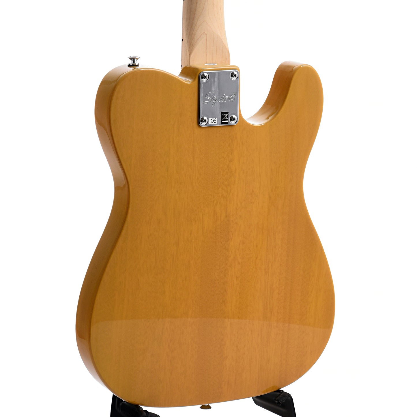 Back and side of Squier Affinity Telecaster, Left Handed