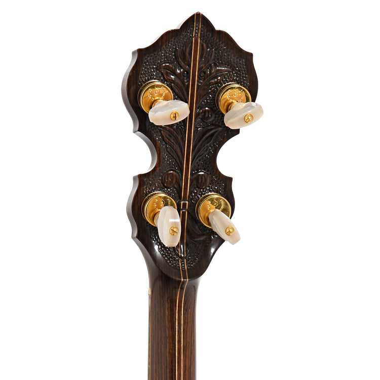 Back headstock of Ome Grand Artist Tenor Banjo
