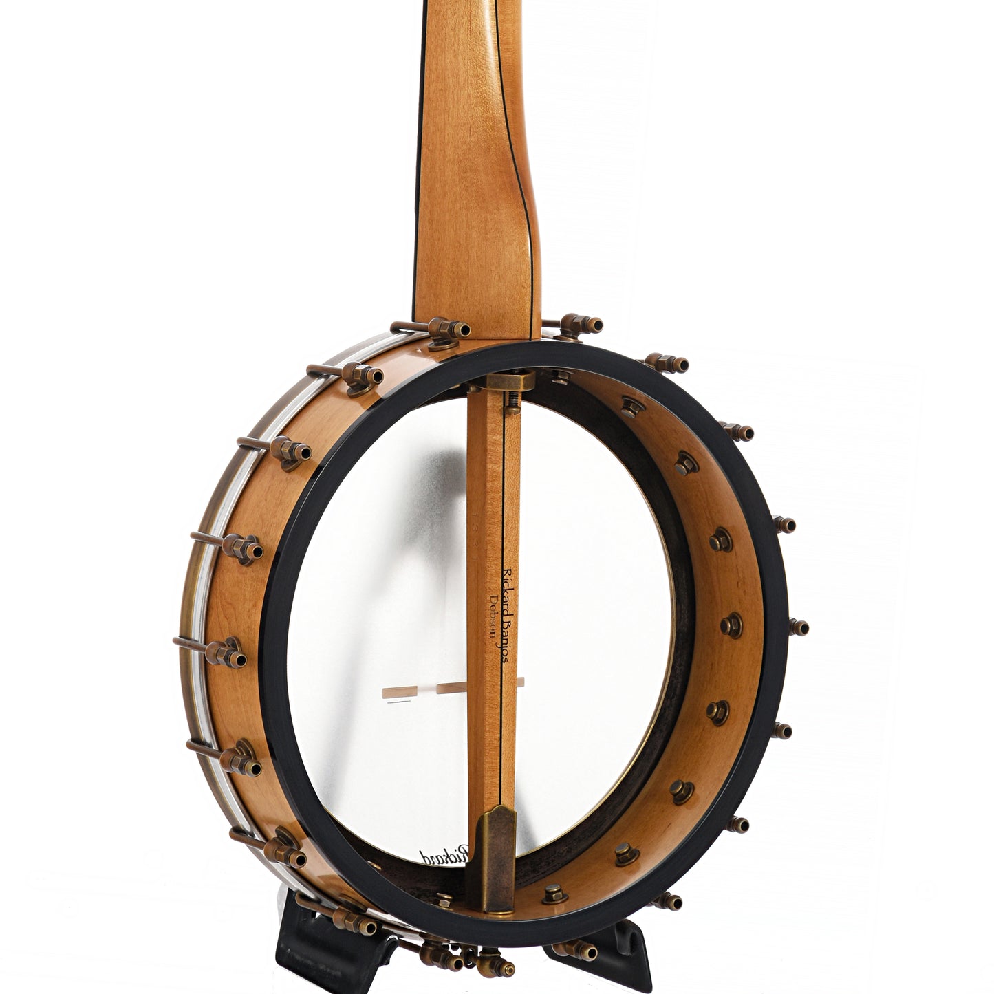 Back and Side of Rickard 11" Dobson Openback Banjo