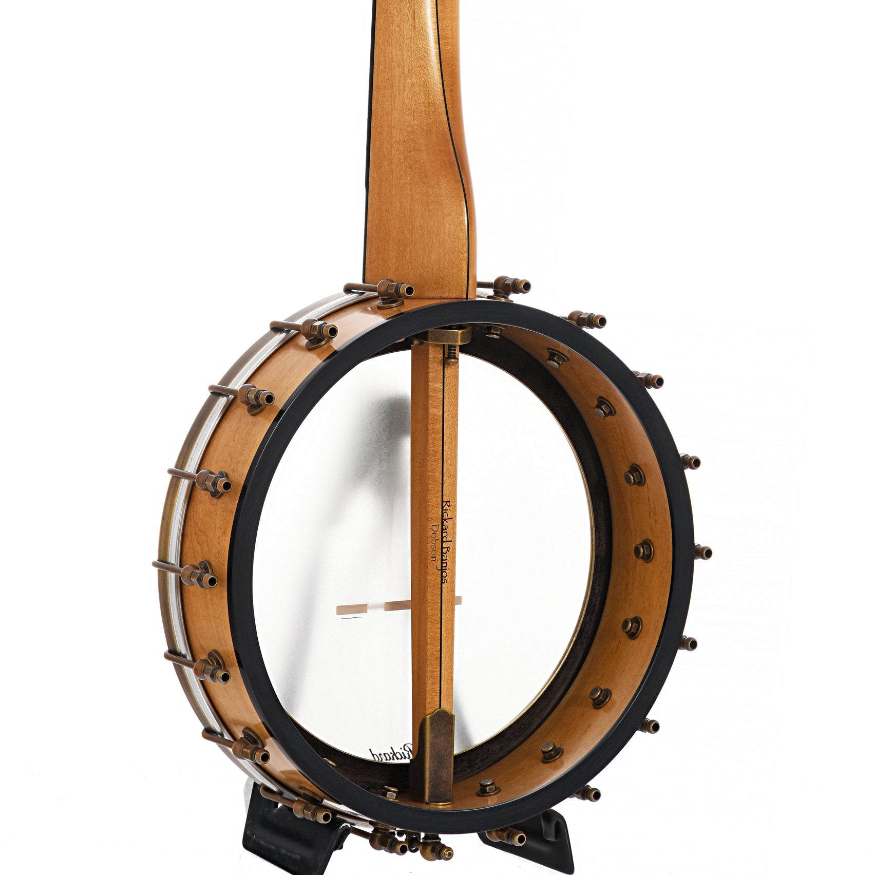 Back and Side of Rickard 11" Dobson Openback Banjo