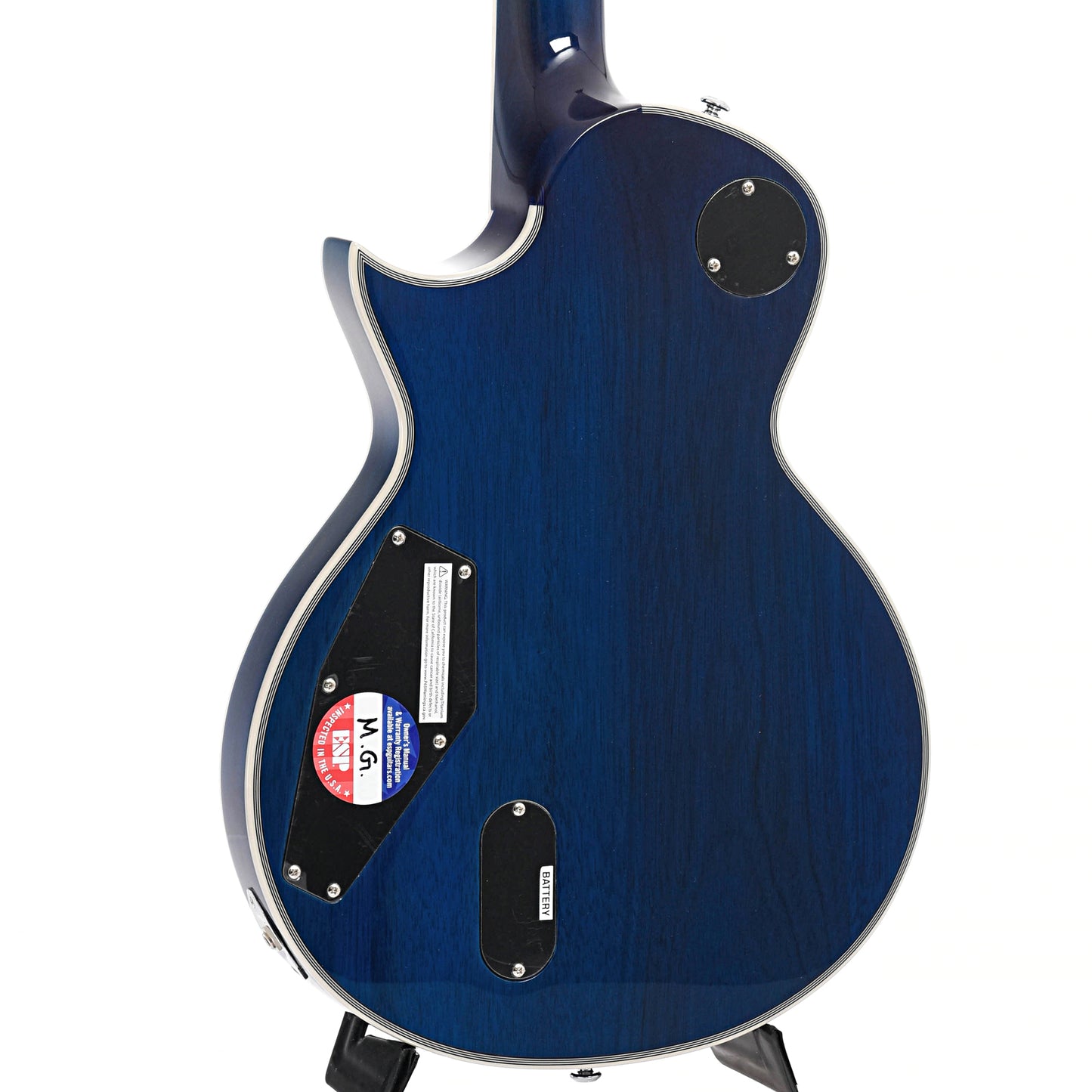 Back and side of ESP LTD EC-1000T CTM Electric Guitar, Violet Shadow