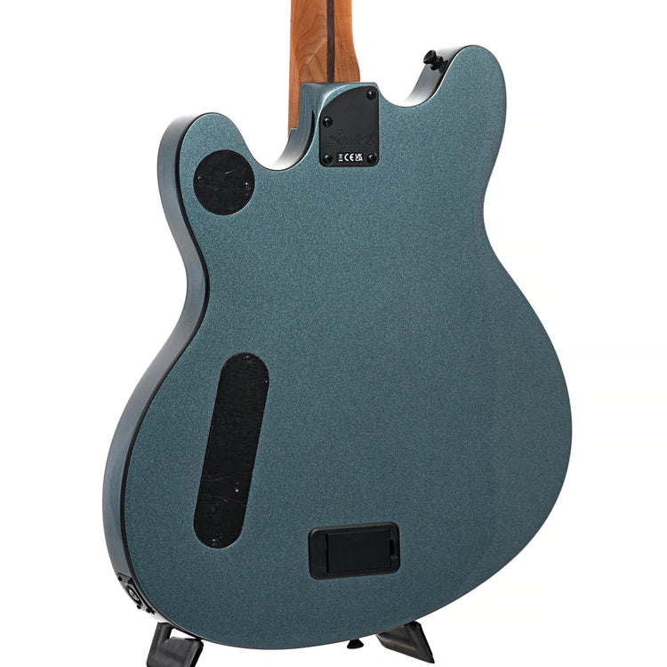 Back and side of Squier Contemporary Active Starcaster, Gunmetal Metallic