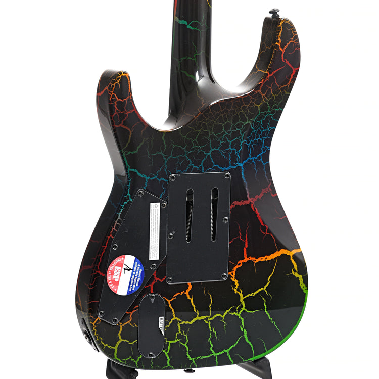 Back and Side of ESP LTD M-1 Custom '87 Rainbow Crackle Electric Guitar