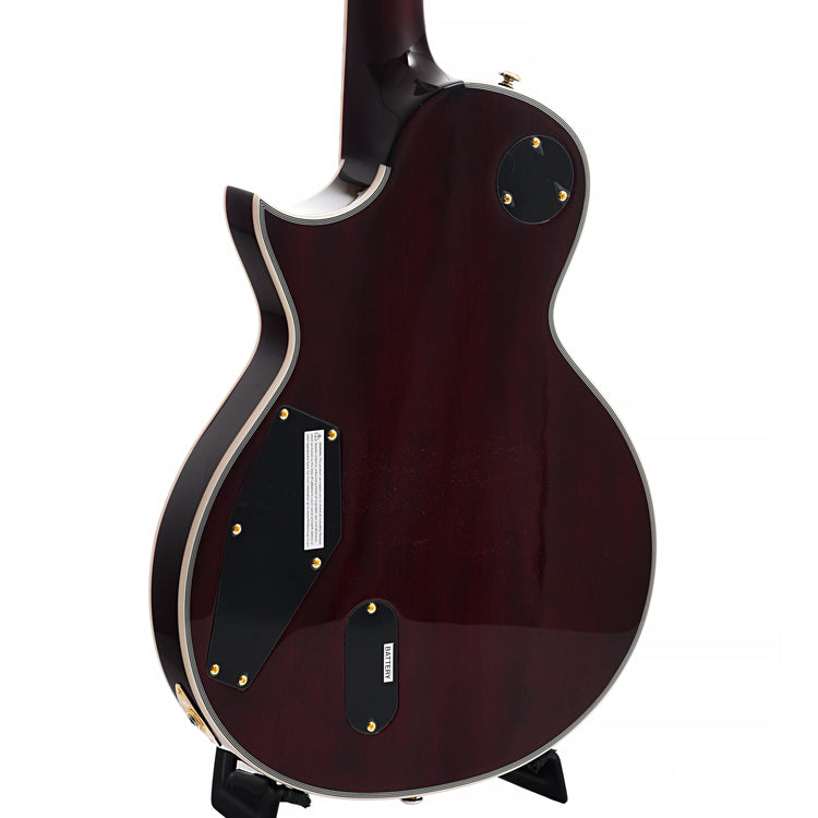 Back and side of ESP LTD EC-1000T CTM Full Thickness, See Thru Black Cherry