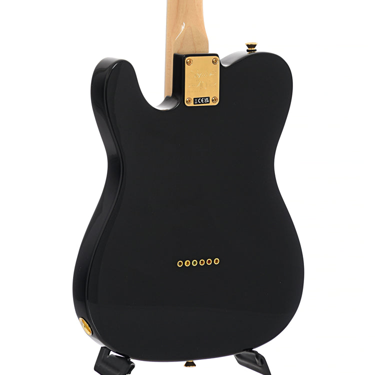Back and side of Squier 40th Anniversary Telecaster, Gold Edition, Black