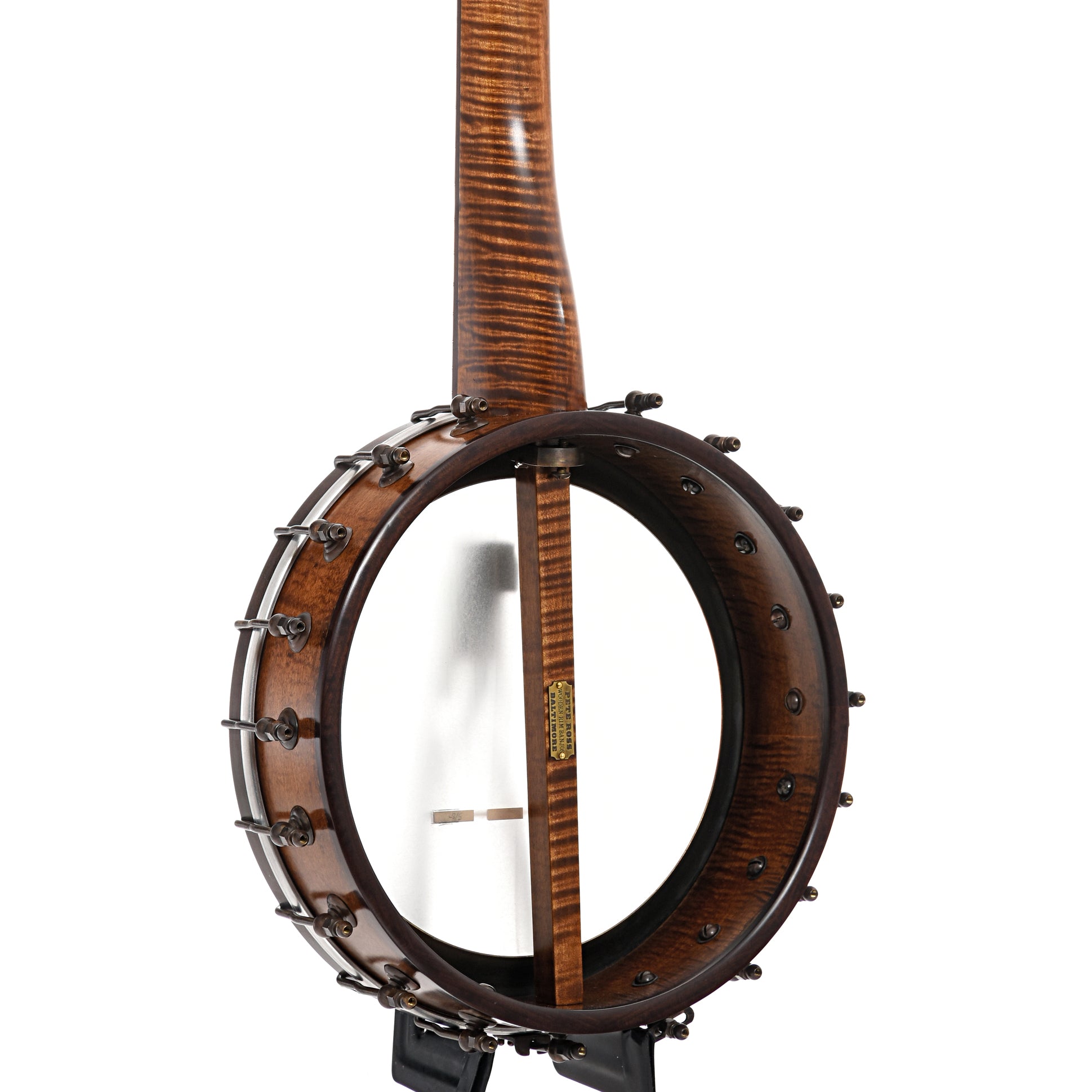 Back and side of Pete Ross Dobson Banjo, 11" Rim