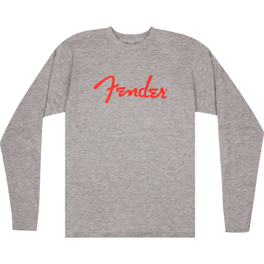 Image 1 of Fender Spaghetti Logo Long Sleeve T-Shirt, Large- SKU# FSLLSTEE-L : Product Type Accessories & Parts : Elderly Instruments