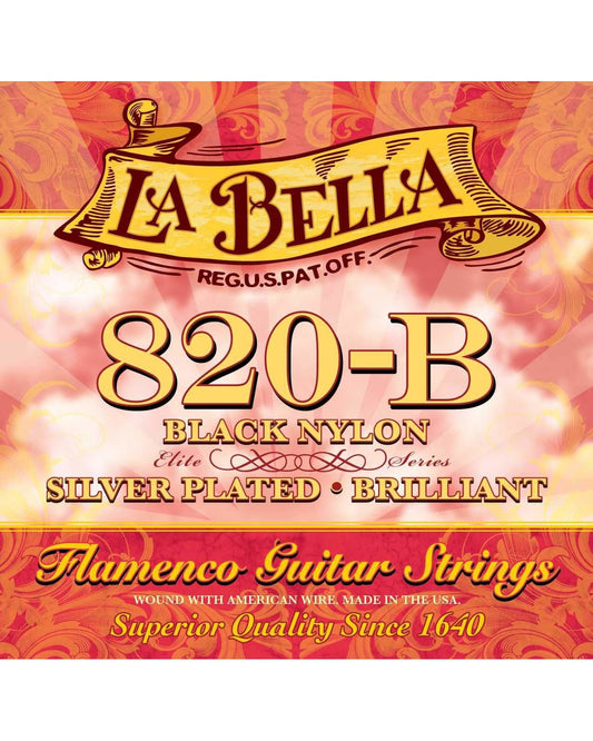 Image 1 of La Bella 820B Black Nylon Silver-Plated Flamenco Guitar Strings - SKU# 820B : Product Type Strings : Elderly Instruments