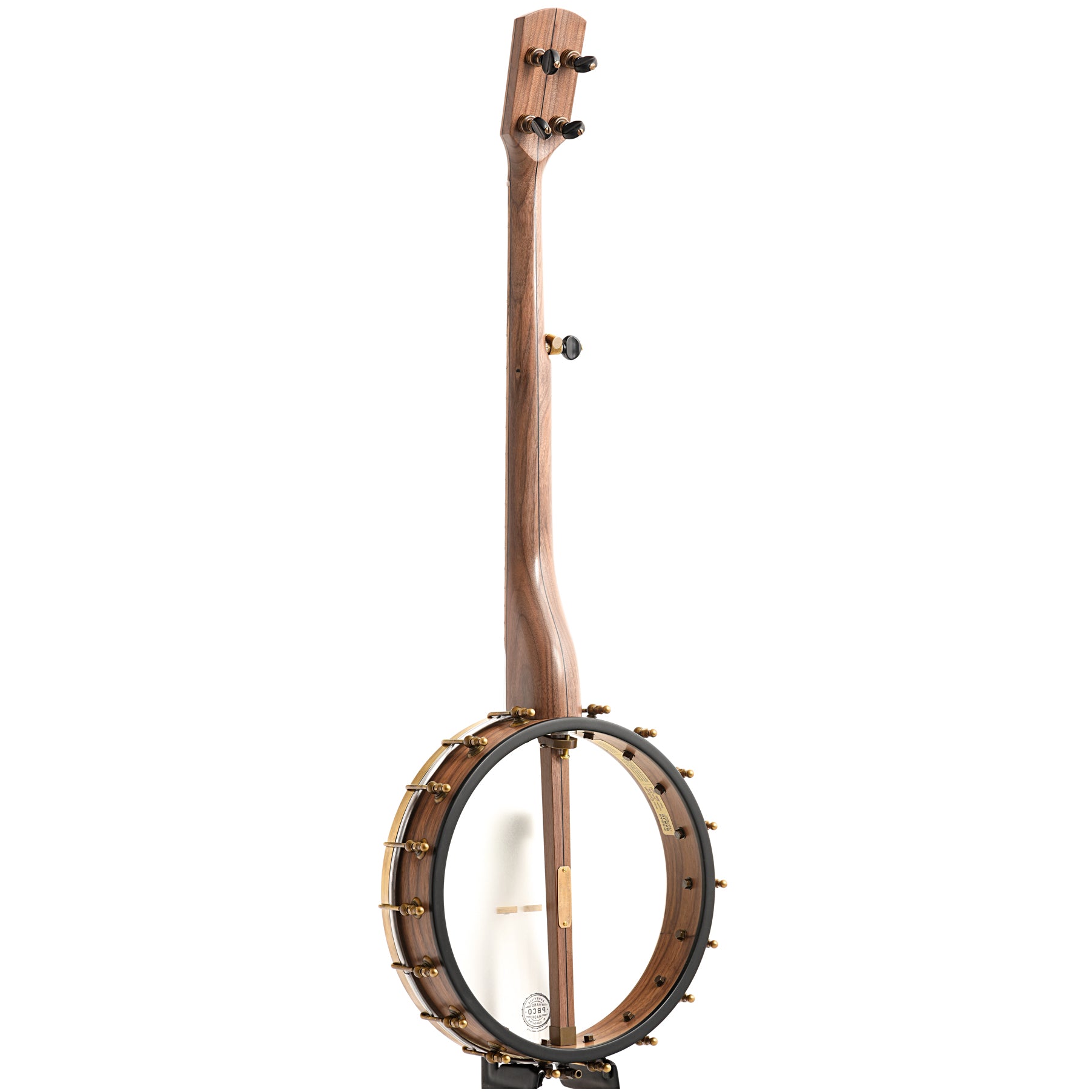Image 12 of Pisgah Banjo Co. 12" Walnut Possum Openback Banjo, Short Scale - SKU# PP12SHORT-WAL : Product Type Open Back Banjos : Elderly Instruments