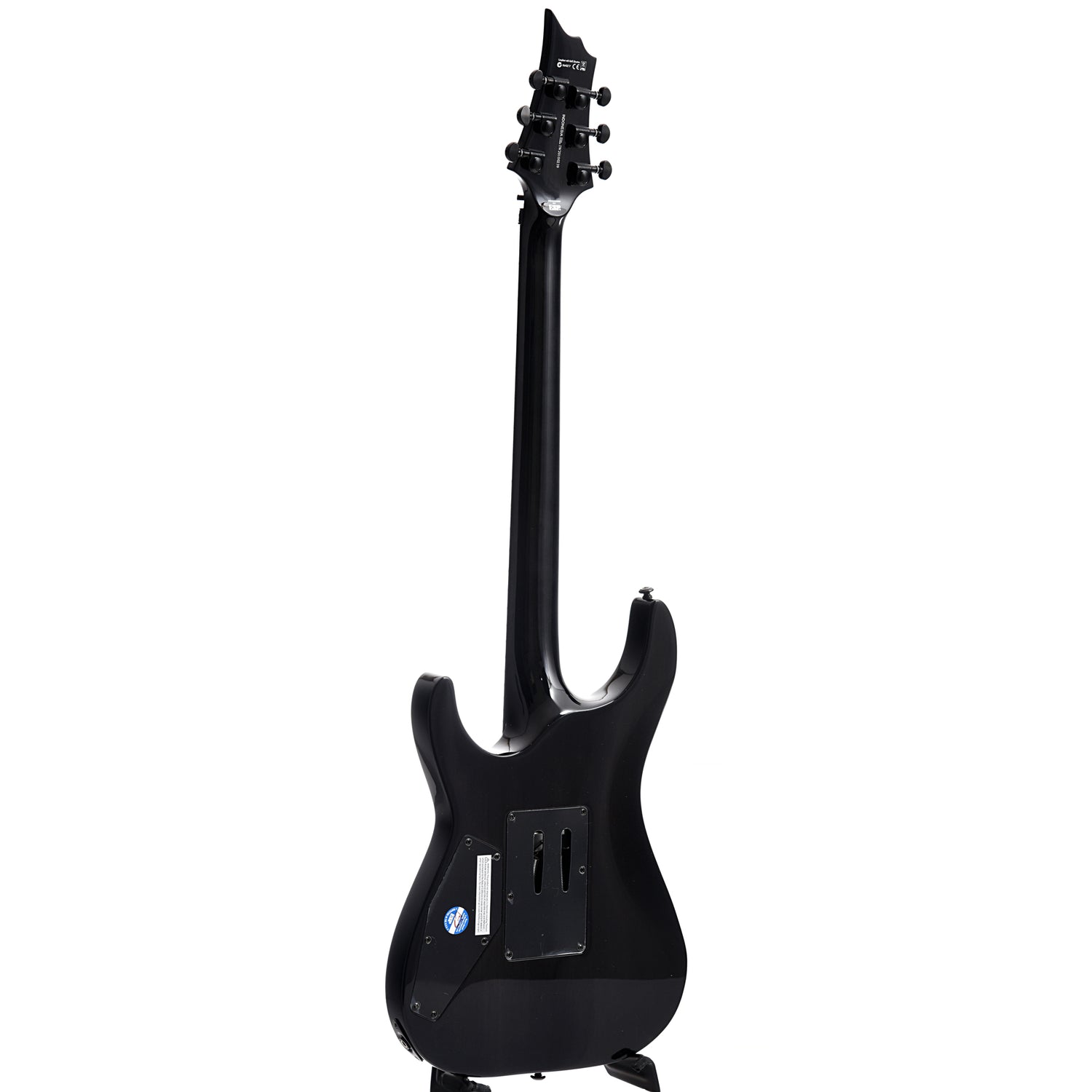 Full back and side of ESP LTD H-1001FR Electric Guitar, Black Natural Burst