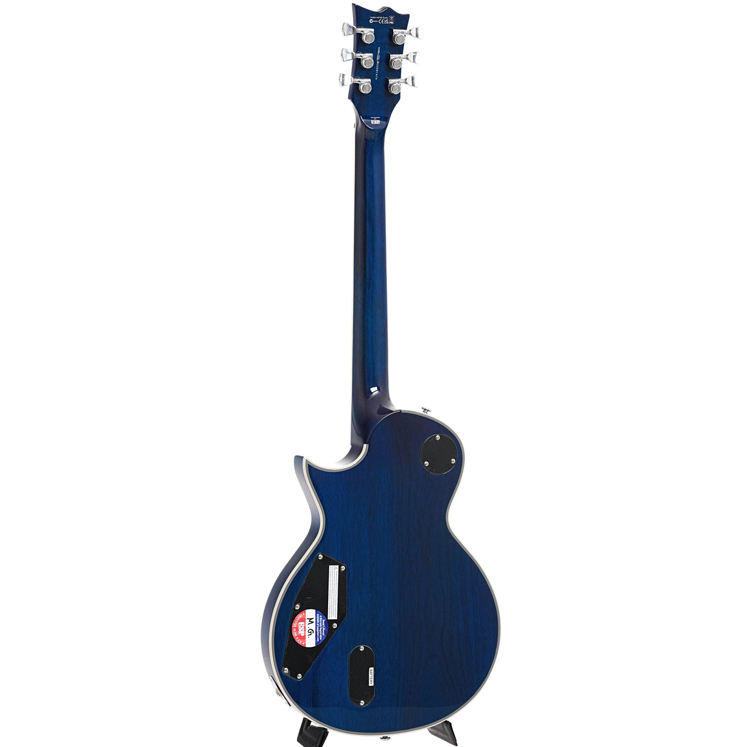 Full back and side of ESP LTD EC-1000T CTM Electric Guitar, Violet Shadow